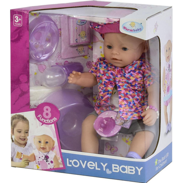 

Пупс Warm Baby 8040-482 с аксессуарами