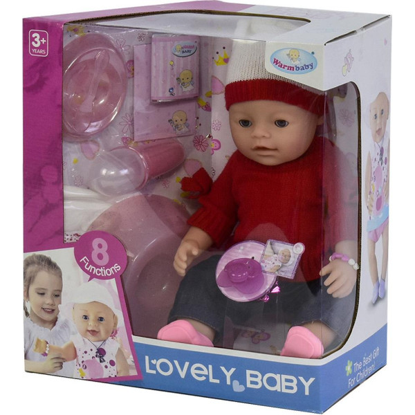 

Пупс Warm Baby 8040-490 с аксессуарами