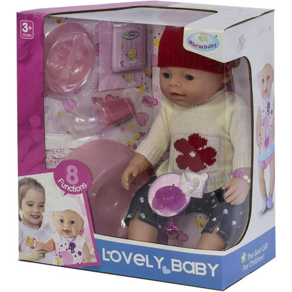 

Пупс Warm Baby 8040-491 с аксессуарами