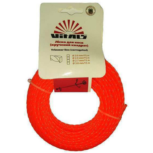 

Леска для триммера Vitals 2.4mmx15m (67365)
