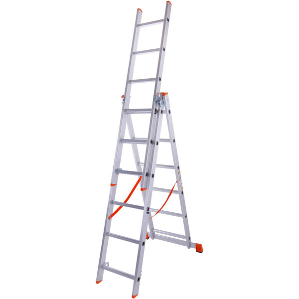 

Лестница трехсекционная алюминиевая Laddermaster Sirius A3A6. 3x6 ступенек
