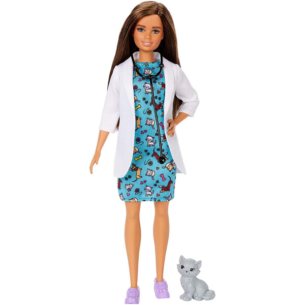 

Кукла Barbie Я могу быть Ветеринар Careers Pet Vet Brunette Petite Doll GJL63