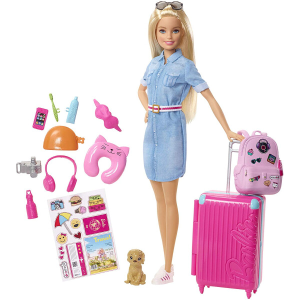 

Кукла Barbie Путешественница Doll and Travel Set, Blonde FWV25