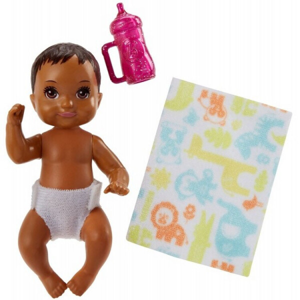 

Барби пупс младенец ​​​Barbie Babysitters Inc. Sick Baby Story Pack Brown, Pink FHY81