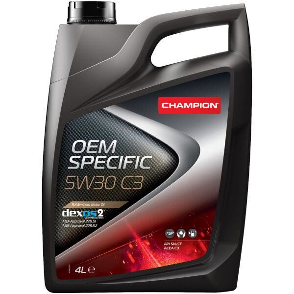 

Моторное масло CHAMPION OEM SPECIFIC 5W30 C3 4L