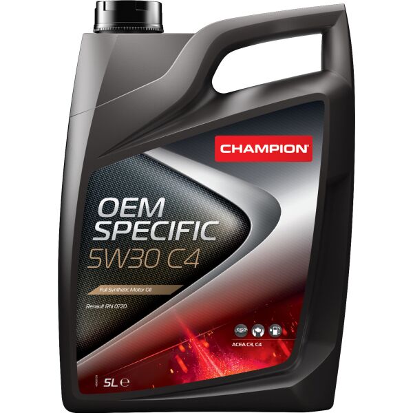 

Моторное масло CHAMPION OEM SPECIFIC 5W30 C4 5L