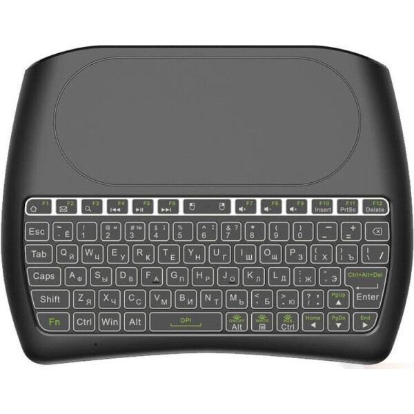 

Vontar D8 PLUS беспроводная клавиатура с тачпадом на аккумуляторе и подсветкой клавиш