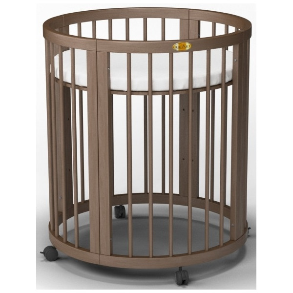 

Кроватка-трансформер IngVart Baggybed Round орех (без матраса)