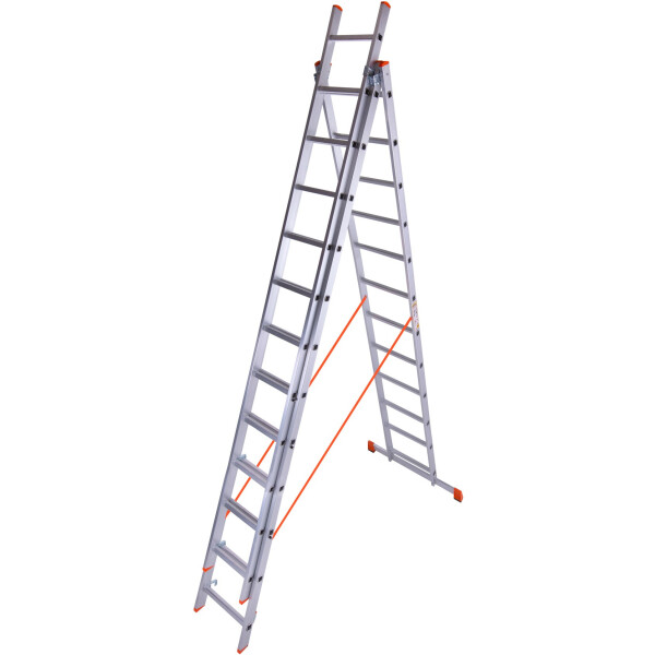 

Лестница трехсекционная алюминиевая Laddermaster Sirius A3A12. 3x12 ступенек