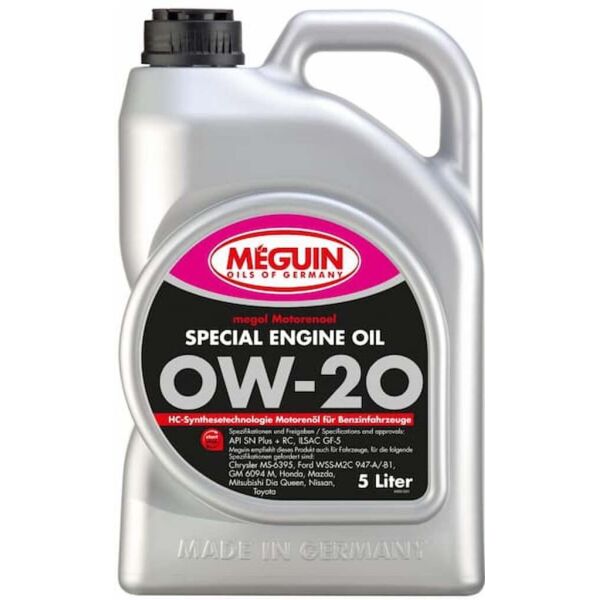 

Моторное масло Meguin Special Engine Oil SAE 0W-20 5л