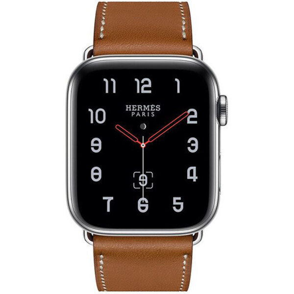 

Apple Watch Hermes Series 4 + LTE 44mm Stainless Steel Case with Fauve Barenia Leather Single Tour (MU6V2)