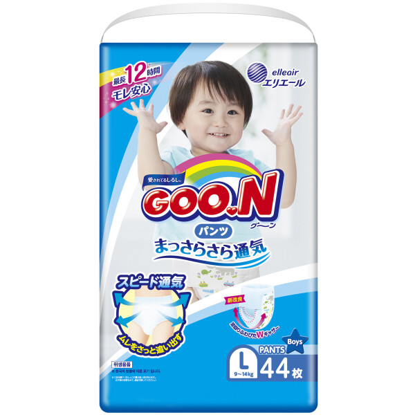 

Подгузники-трусики GOO.N для мальчиков 9-14 кг (размер L, 44 шт)