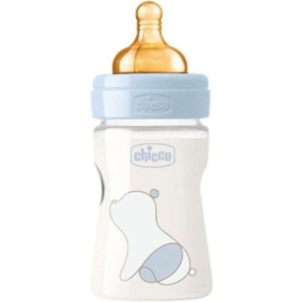 

Бутылочка пластиковая Chicco "ORIGINAL TOUCH" 150мл. соска латексная от 0 месяцев медленный поток (мальчик) (27610.2)