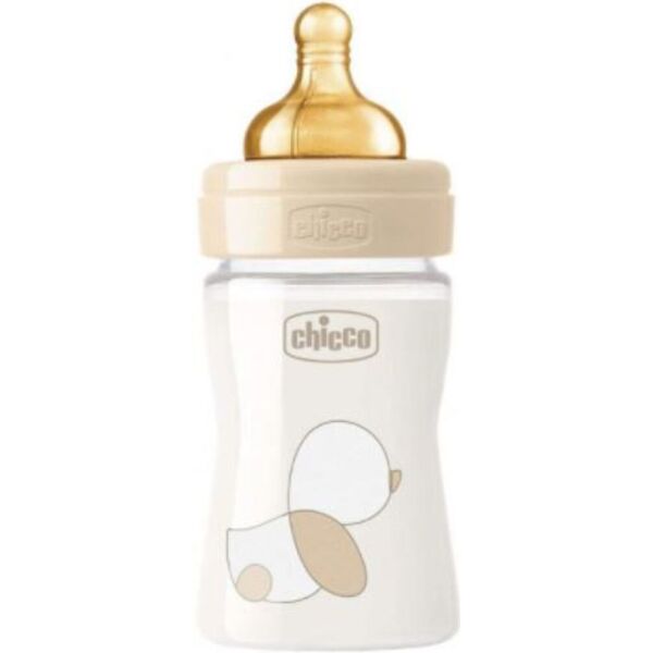 

Бутылочка стеклянная Chicco "ORIGINAL TOUCH" 150мл. соска латексная от 0 месяцев медленный поток (нейтрал) (27710.3)
