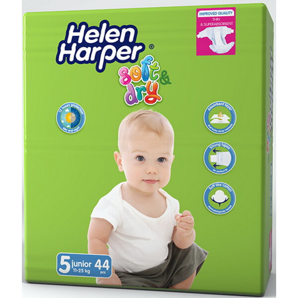 

Подгузники Helen Harper Soft & Dry JUNIOR 5 (11-20 кг.) 44шт