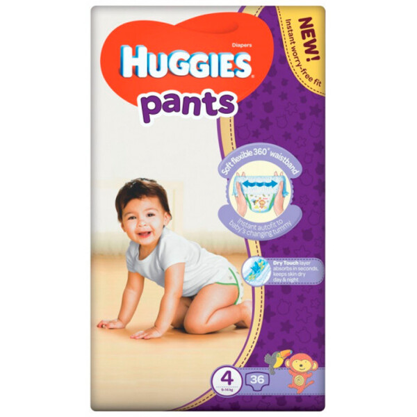 

Подгузники-трусики для мальчиков Huggies Pants 4 (9-14 кг) 36 шт