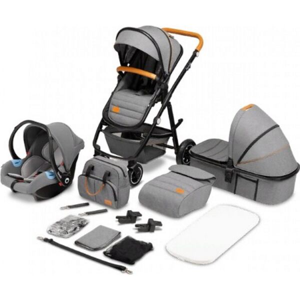 

Универсальная коляска 3 в 1 Lionelo AMBER GREY STONE