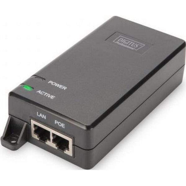 

Регистратор PoE-Інжектор DIGITUS PoE+ 802.3at, 10/100/1000 Mbps, Output max. 48V, 30W