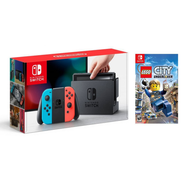 

Nintendo Switch Neon blue/red + Игра Lego City Undercover