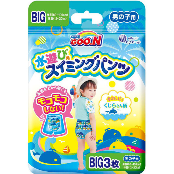 

Трусики-подгузники для плавания GOO.N для мальчиков Big XL (12-20 кг) 3 шт (853468)