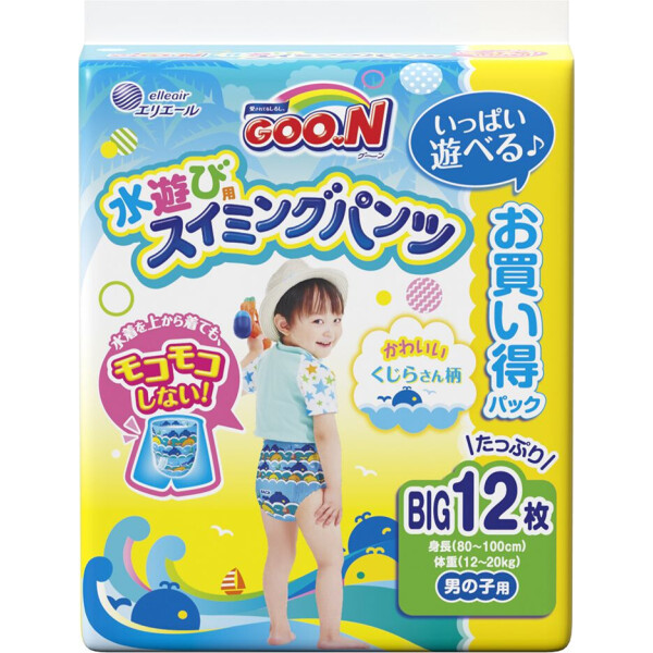 

Трусики-подгузники для плавания GOO.N для мальчиков Big XL (12-20 кг) 12 шт (853667)