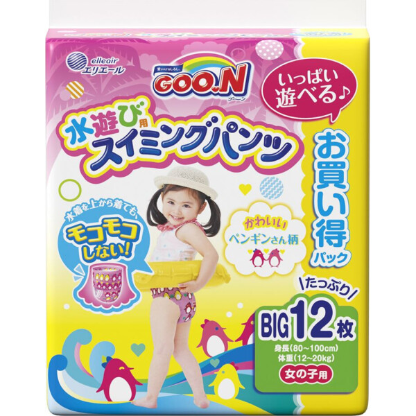 

Трусики-подгузники для плавания GOO.N для девочек Big XL (12-20 кг) 12 шт (853668)