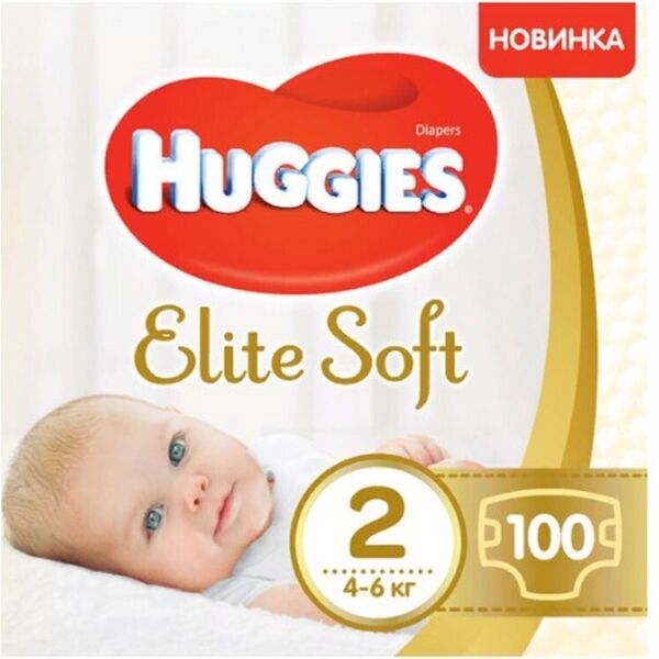 

Подгузники Huggies Elite Soft Giga 2 4-6 кг 100 шт (5029053548517)