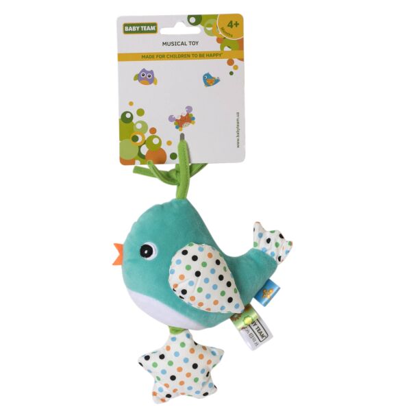 

Игрушка-подвеска BABY TEAM музыкальная "Птичка" Голубой (8543)