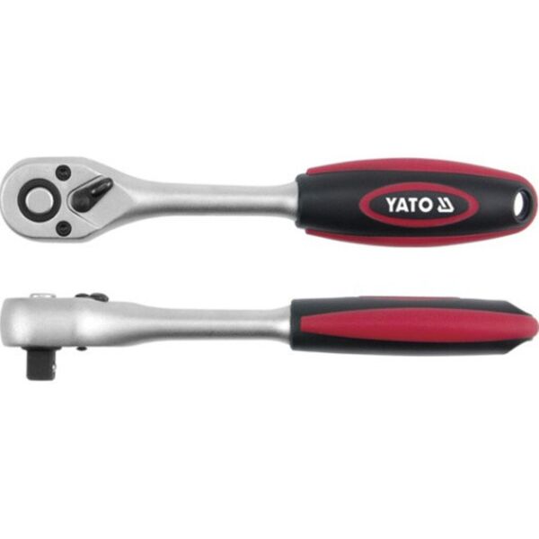 

Трещотка YATO 1/2 ", пластиковая ручка, прямая, длина 265 мм, 72 зуба YT-0324