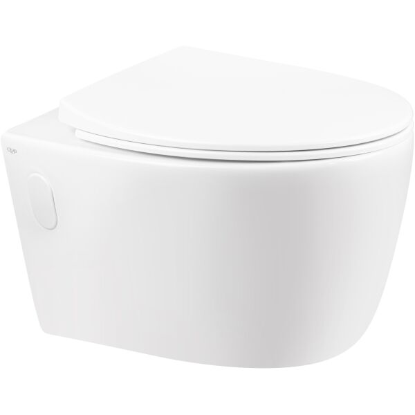 

Унитаз подвесной Qtap Leo безободковый с сиденьем Slim Soft-close QT11331002ERW