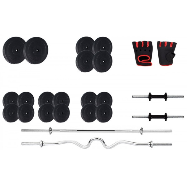 

Наборная штанга 120 см и гантели Iron Body 118кг+перчатки (00020490)