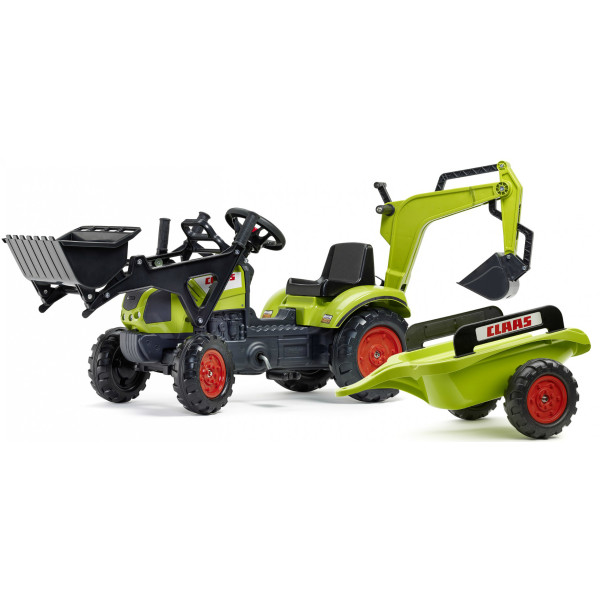 

Трактор Falk 2040N Claas Arion с прицепом и двумя ковшами