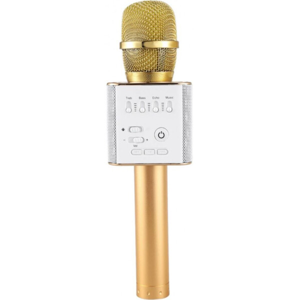 Акція на Беспроводной портативный микрофон для караоке в Чехле MicGeek Q9 MS Розовый від Allo UA