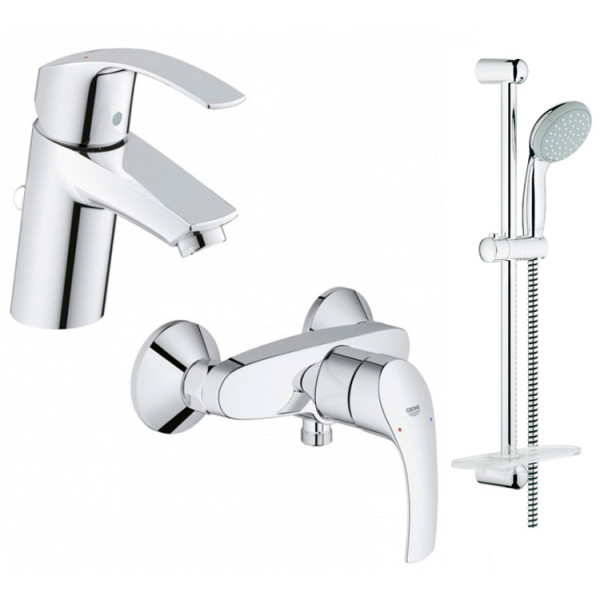 

Набор смесителей GROHE Eurosmart для душа (33265002+33555002+27926000), 123244 S