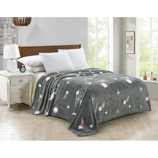 

Плед флисовый SoundSleep Space gray серый 200х220 см