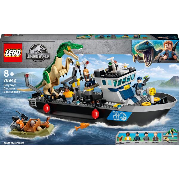 

LEGO® Jurassic World Побег динозавра бариониксана на лодке (76942)