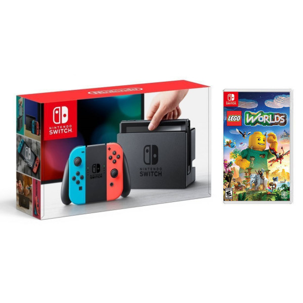 

Nintendo Switch Neon blue/red + Игра Lego Worlds
