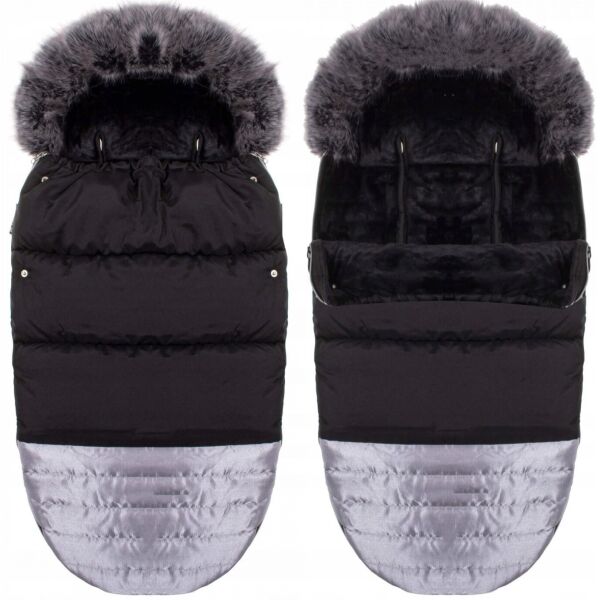 

Детский конверт для коляски, санок 4 в 1 Springos SB0018 Black/Silver
