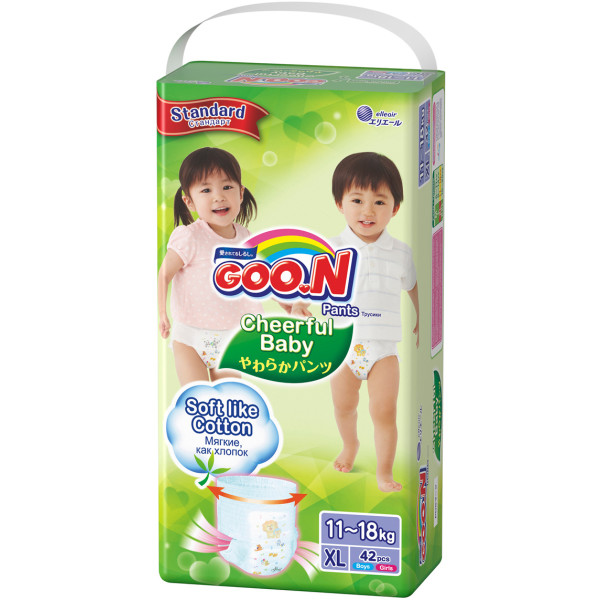 

Трусики-подгузники Goo.N Cheerful Baby XL (11-18 кг) 42 шт (853882)