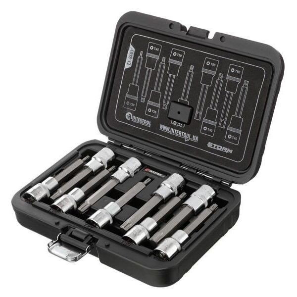 

Набор бит TORX 1/2" T20-T60, 100 мм, S2, INTERTOOL ET-8401
