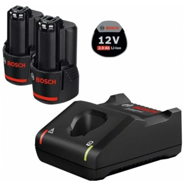 

Набор Bosch из 2 аккумуляторов GBA Li-Ion 12 В / 2 Ач + зарядное устройство (1600A019R8)