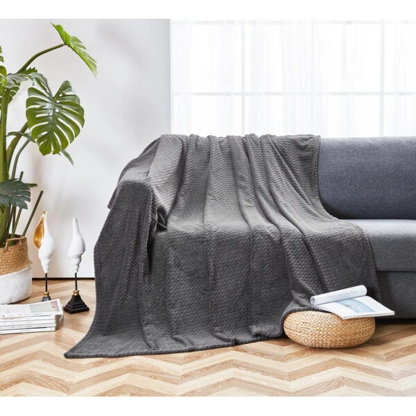 

Плед флисовый SoundSleep Cosiness dark grey темно-серый 200х210 см