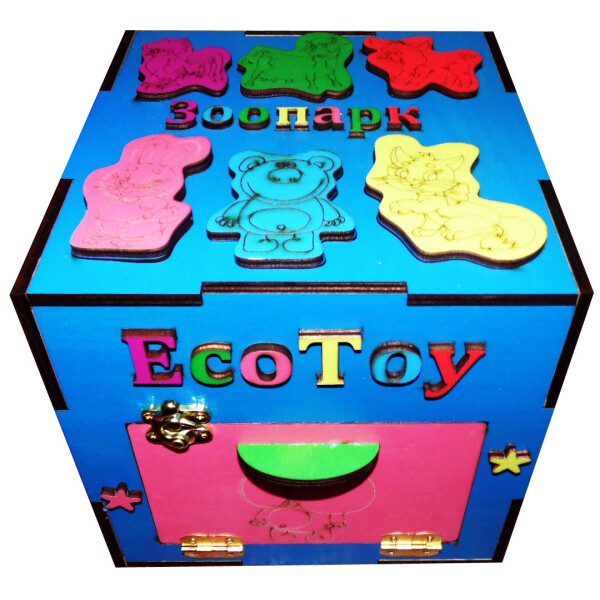 

Бизикуб ЕcoToy Зоопарк голубой (ET_111053)