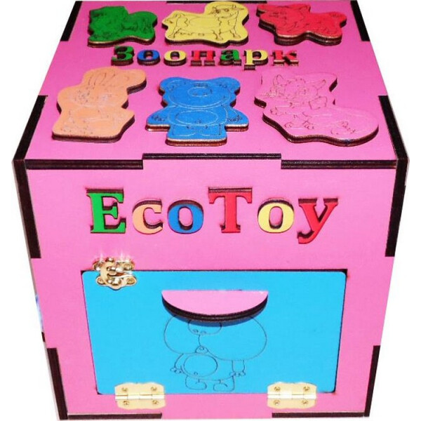 

Бизикуб ЕcoToy Зоопарк розовый (ET_111054)