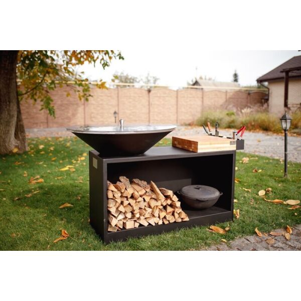 

Гриль SmokeHouse (барбекю) HOLLA GRILL черный большая (открытая тумба)