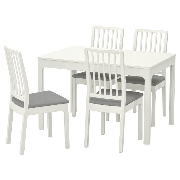 

Обеденный стол IKEA EKEDALEN / EKEDALEN стол / 4 стула для сада и дома белый Orrsta светло-серый (792.968.57)