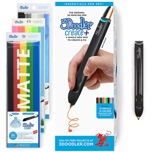 

3D-ручка 3Doodler Create Plus, черный, 75 стержней (8CPSBKEU3E)