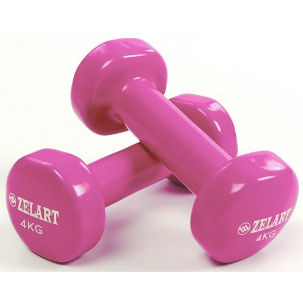 

Набор гантелей для фитнеса с виниловым покрытием Zelart Beauty (2x4кг) TA-5225-4 фиолетовый (9000154421)