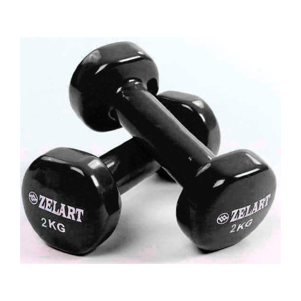 

Набор гантелей для фитнеса с виниловым покрытием Zelart Beauty (2x2кг) TA-5225-2 черный (9000234611)