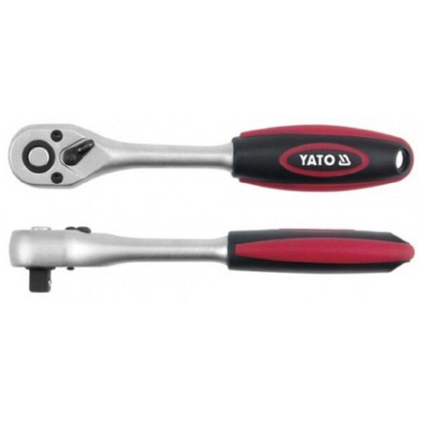 

Трещотка YATO 1/4", пластиковая ручка, прямая, длина 148 мм, 72 зуба YT-0322